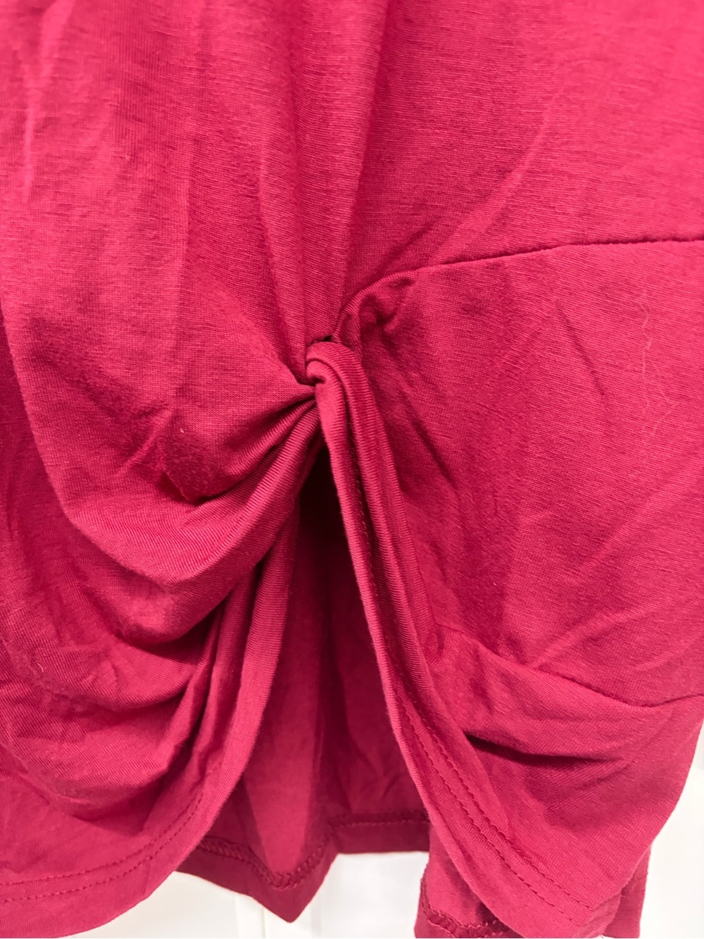 Women's Long-Sleeve Twist Front Top - Raspberry - Picture 3 of 4